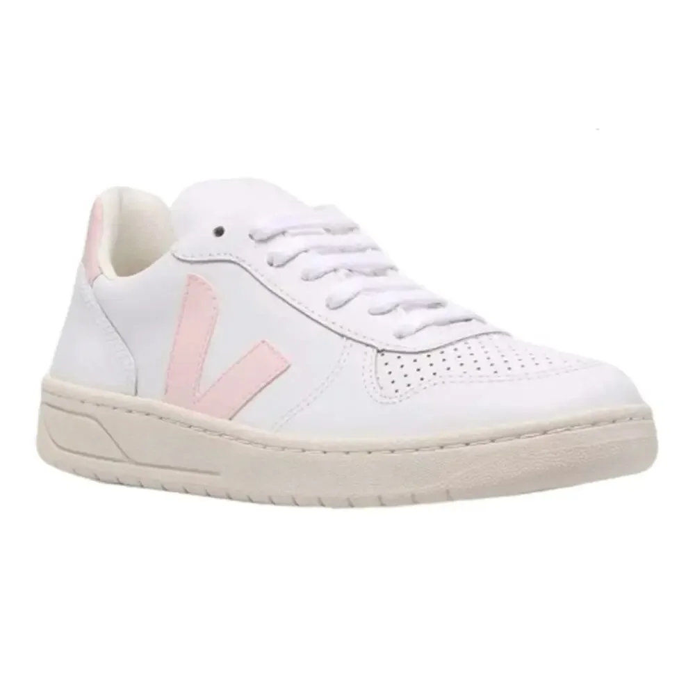 VEJA Women's White-Pink V-10 Low-Top Sneakers Size 5 - Picture 10 of 10